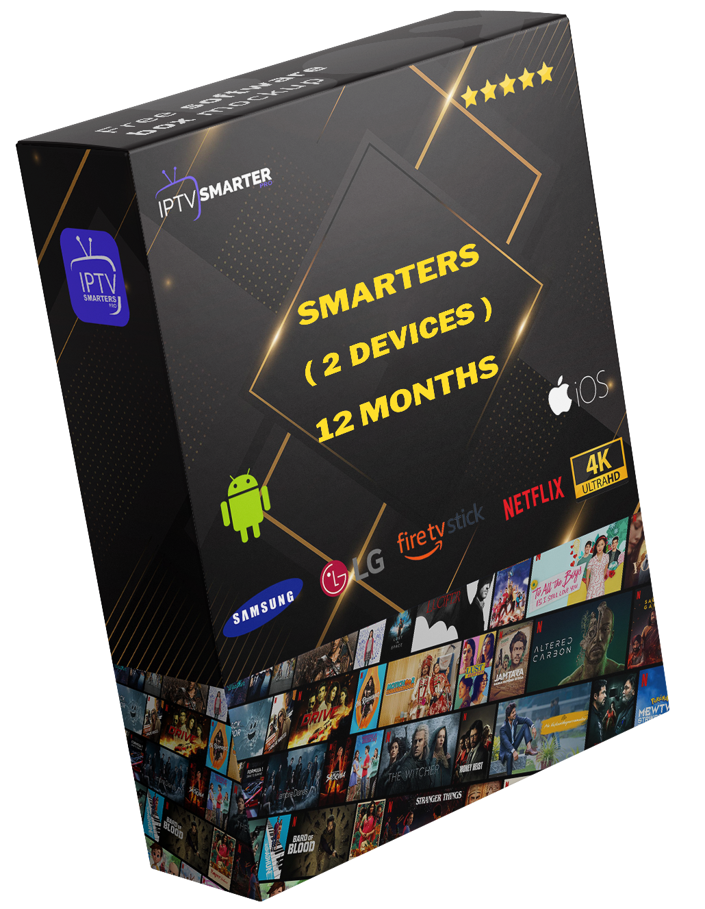 Subscription 12 Months IPTV SMARTERS PRO ( 2 DEVICES )