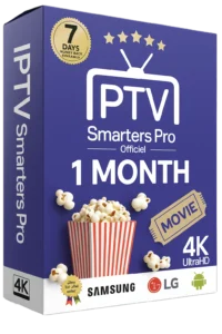 IPTV Smarters Pro single-month IPTV subscription with 4K content access
