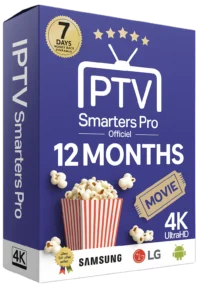 Full-year IPTV Smarters Pro subscription with 4K UHD support