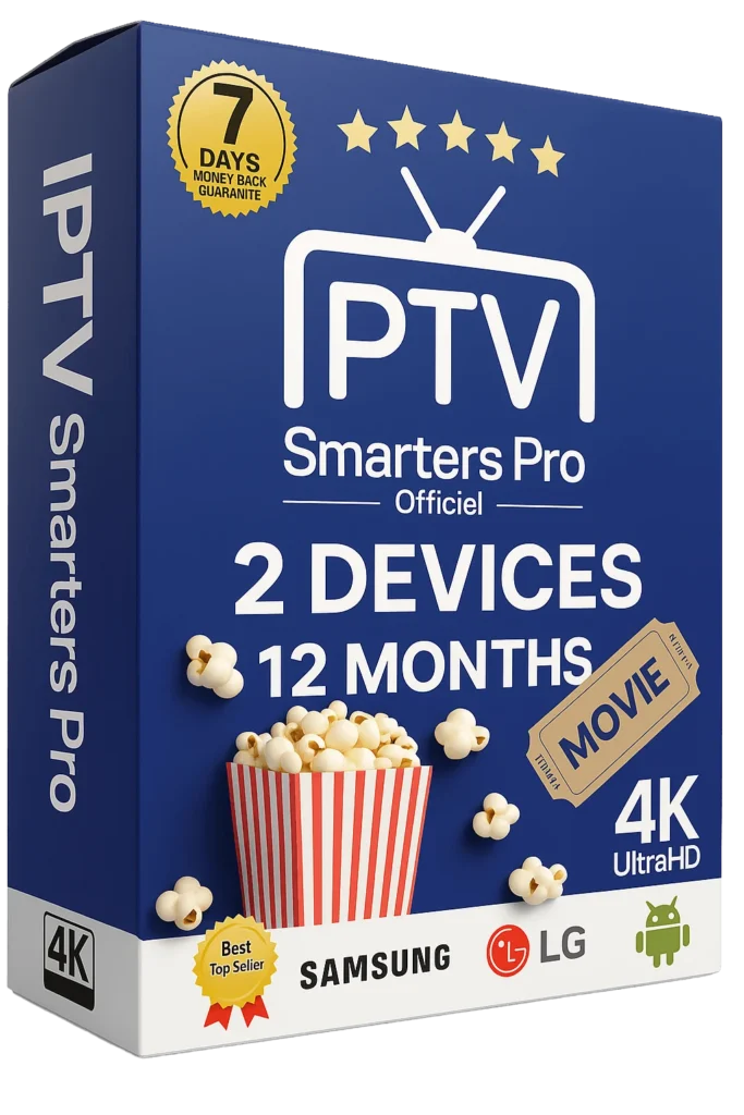 IPTV Smarters Pro 12-month subscription for 2 devices with Android and LG support