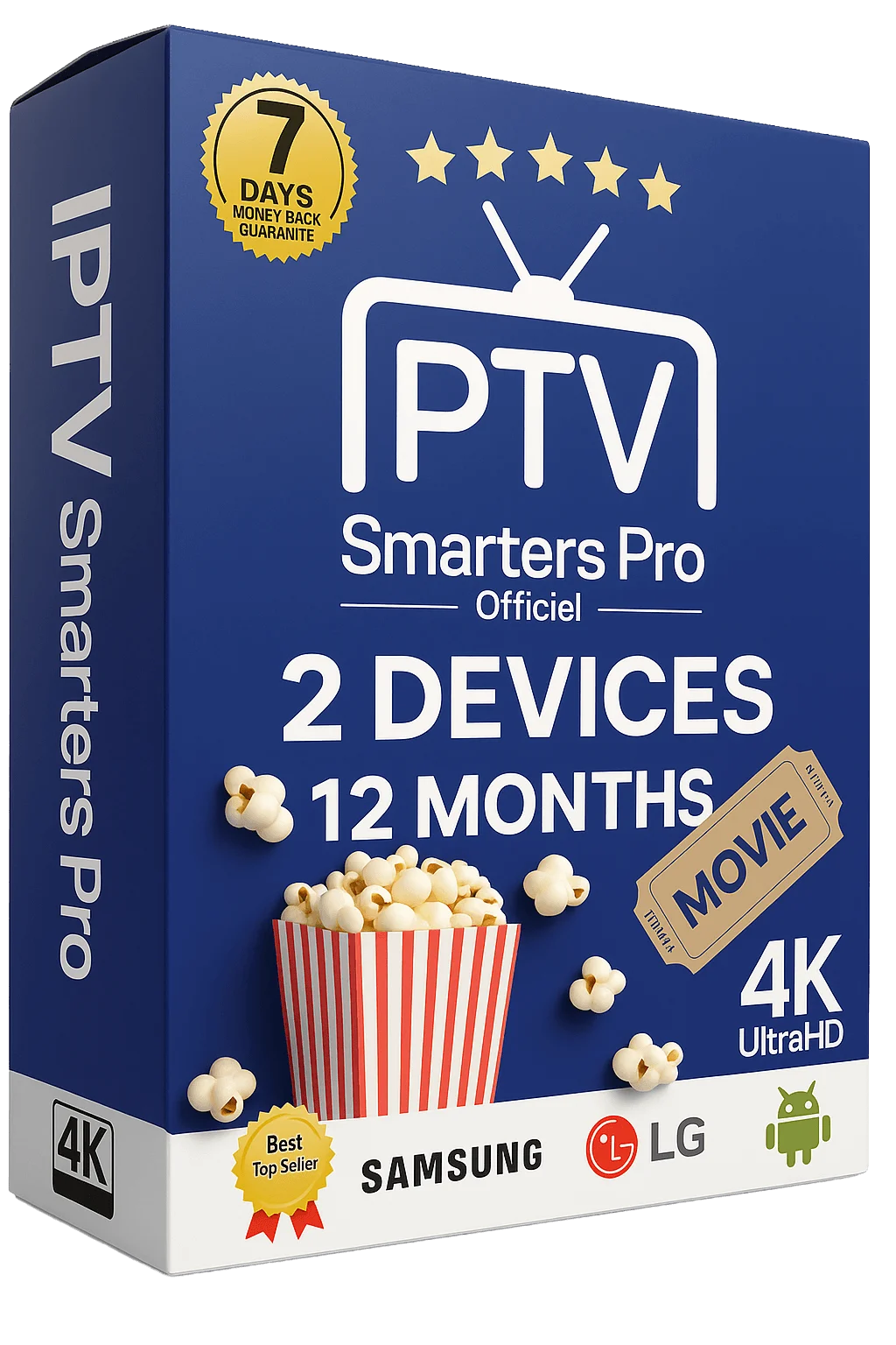 IPTV Smarters Pro 12-month subscription for 2 devices with Android and LG support