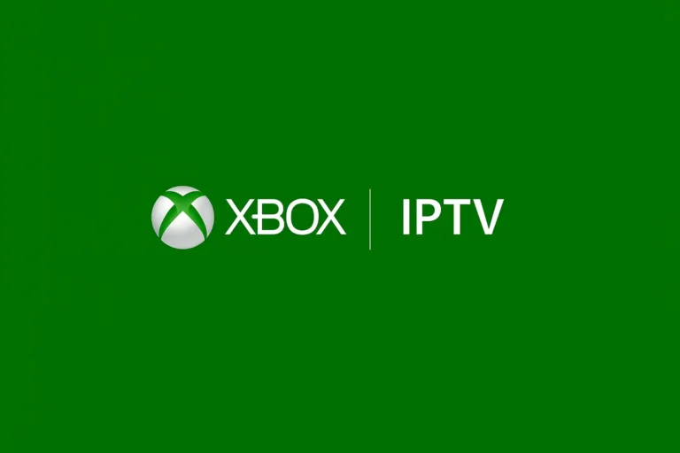 Green Xbox-themed background with Xbox logo and IPTV text side by side