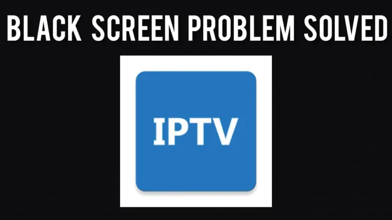 IPTV interface stuck with no video feed—a blank screen with app logo