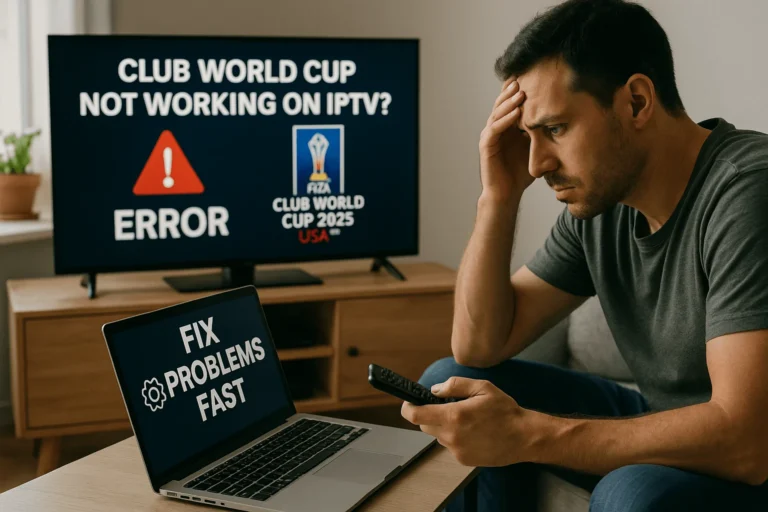 Club World Cup 2025 IPTV error with fix guide on laptop