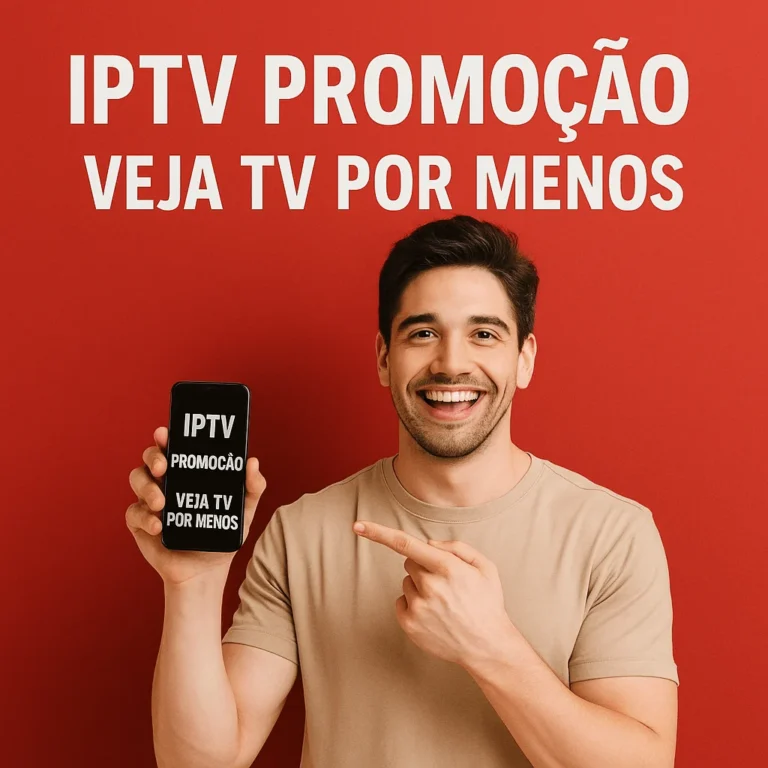 Jovem assistindo TV ao vivo no tablet com aplicativo IPTV – ambiente de verão com luz suave