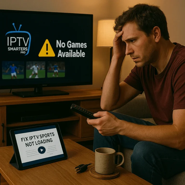 Man trying to fix IPTV Smarters Pro not showing live games