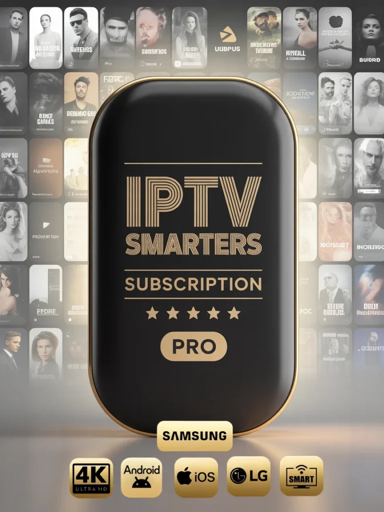 IPTV Smarters Pro subscription with access to movies, sports, and live channels on all major devices