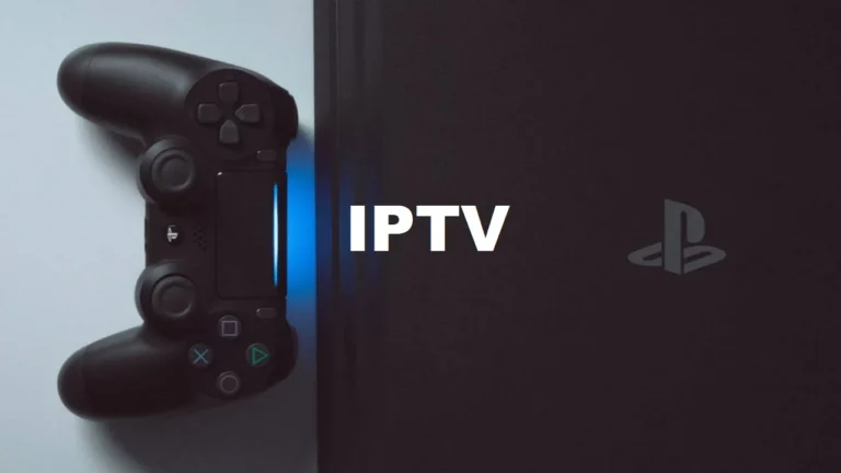 Interface de la PS4 affichant une application IPTV via Plex Media Server, illustrant la compatibilité de la console avec les services de streaming.